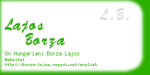 lajos borza business card